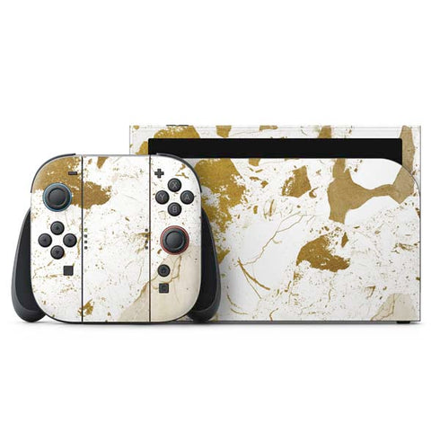 White Scattered Marble Nintendo Switch 2 (2025) with Joy-Con Skin
